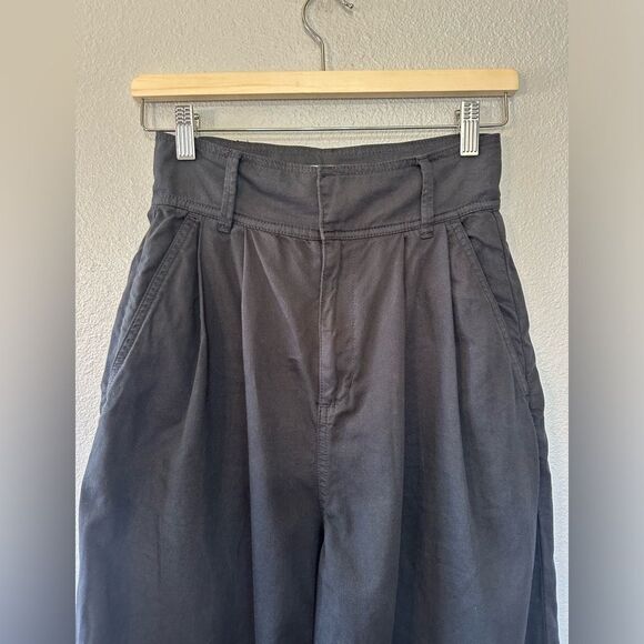 JOIE Lagos Cropped Cotton Pants In Black Caviar Size 2 - Picture 6 of 16